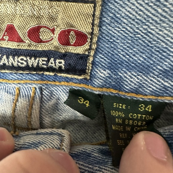 Vintage Y2K Paco Jean Co Skater Baggy Streetwear Design Hip Hop Mens Size 34X30 - Picture 4 of 5